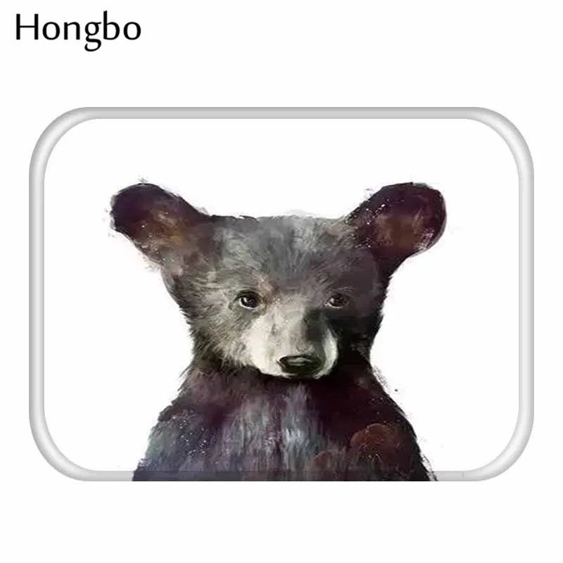 9 Hongbo Кот Сова двери коврики фланелевый ковер животный узор вход напольный коврик нескользящий входной коврик - Цвет: 9