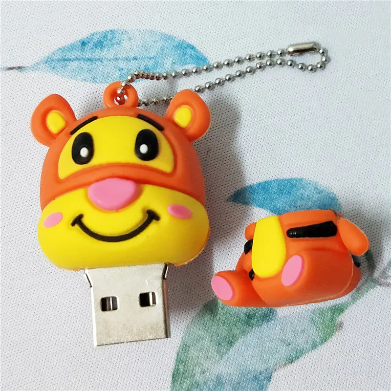 Usb 2 0 диск с милым мультяшным животным уткой 4 ГБ 8 16 32 64 флешка тигром USB флеш
