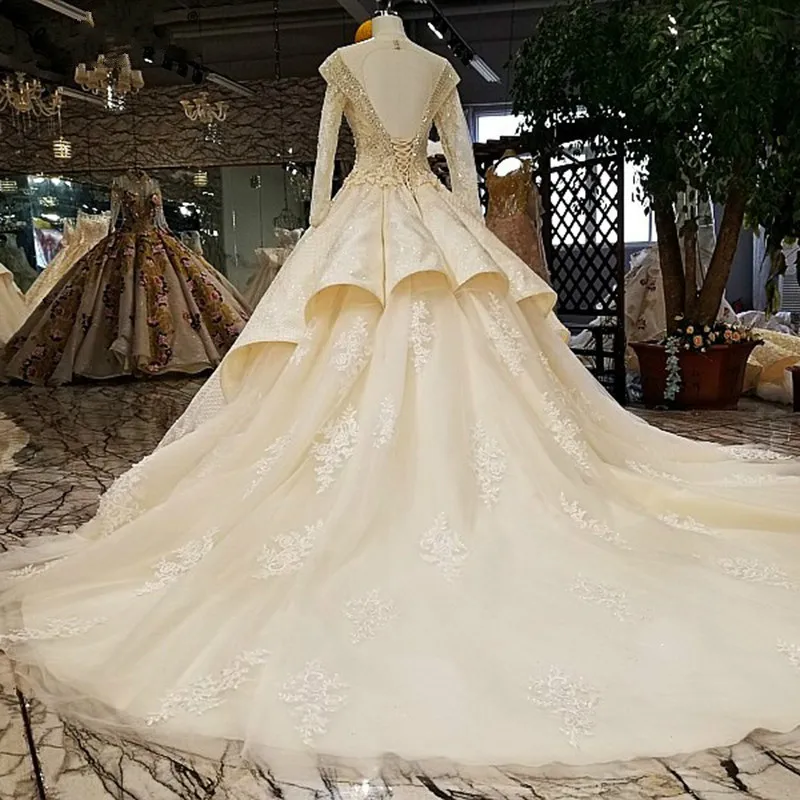 2018 Новое винтажное свадебное платье с длинными рукавами на заказ Vestido De Noiva