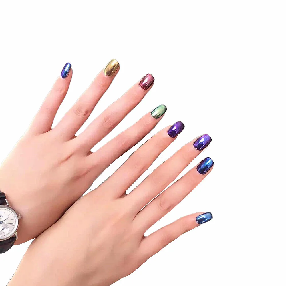 5 г/шт. Блестящий Порошок для ногтей золотого и серебряного цвета сверкающий