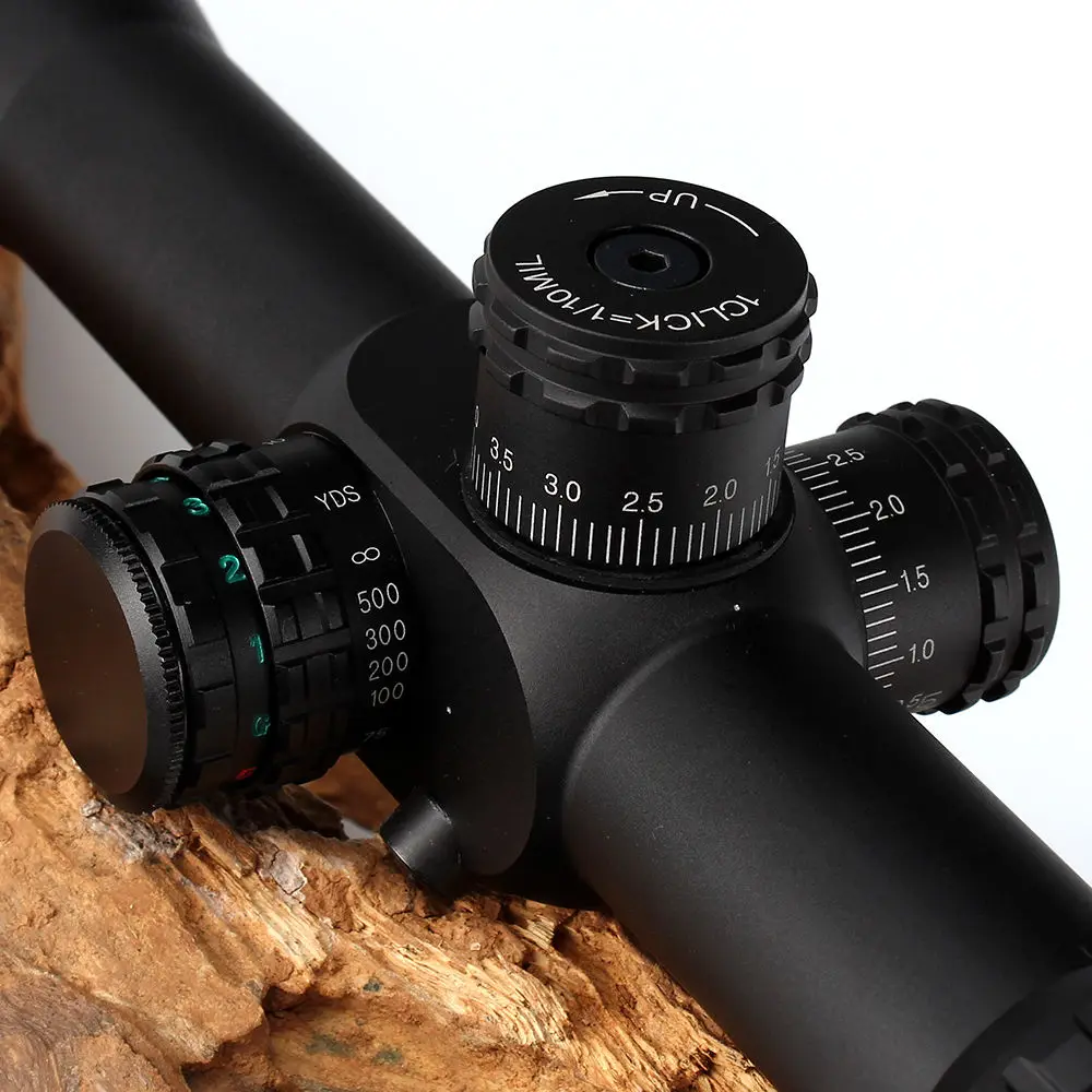 

Hunting ohhunt FFP 4.5-18X44 SFIR First Focal Plane Optical Riflescopes Side Parallax R/G Glass Etched Reticle Lock Reset Scope