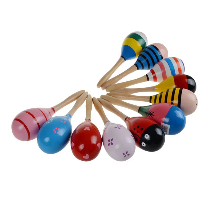 Лидер продаж новинка 2016 1 шт. детские игрушки Красочные деревянный Маракас