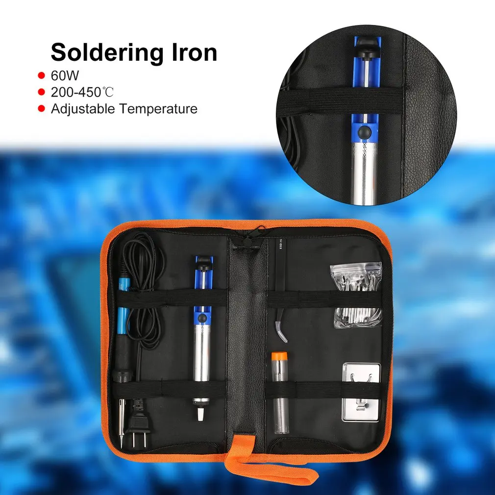 60 Вт электронный паяльник пистолет сварочный ремонтный набор инструментов с