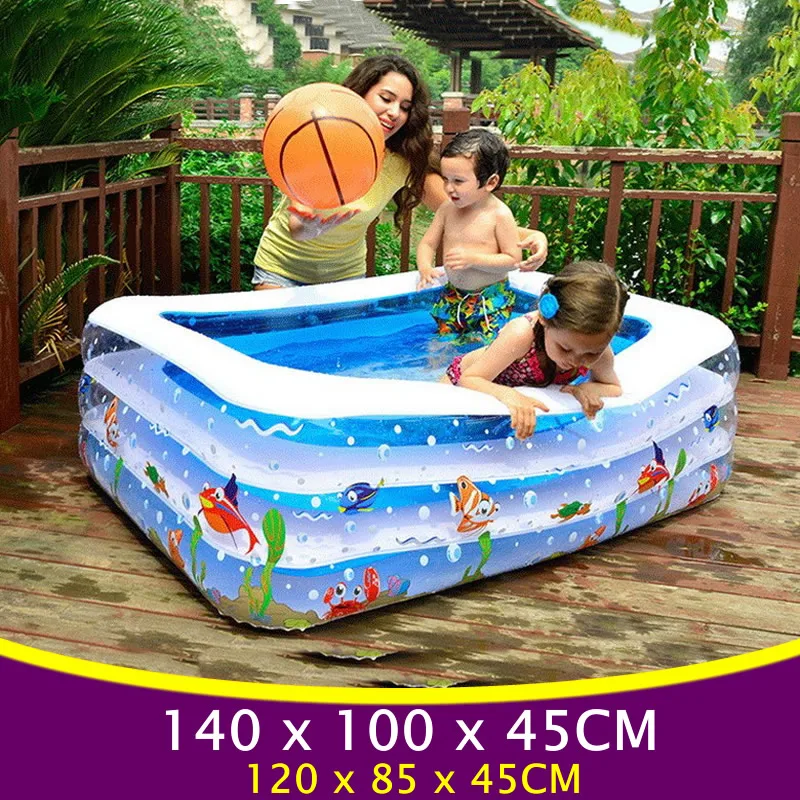 Large Square Baby Swimming Pool for Kids Inflatable Plastic Pools Bathtub YP02 | Мать и ребенок