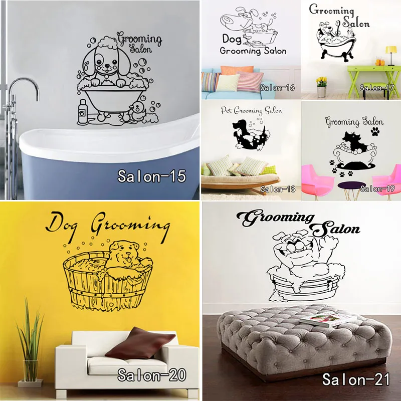 Настенная Виниловая наклейка для ухода за собакой и кошкой|home decor|salon wall stickerswall