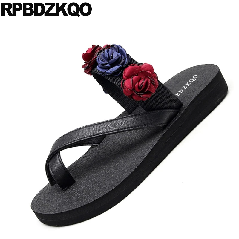 Дизайнерская кожаная в китайском стиле с открытым носком Тапочки украшением 5