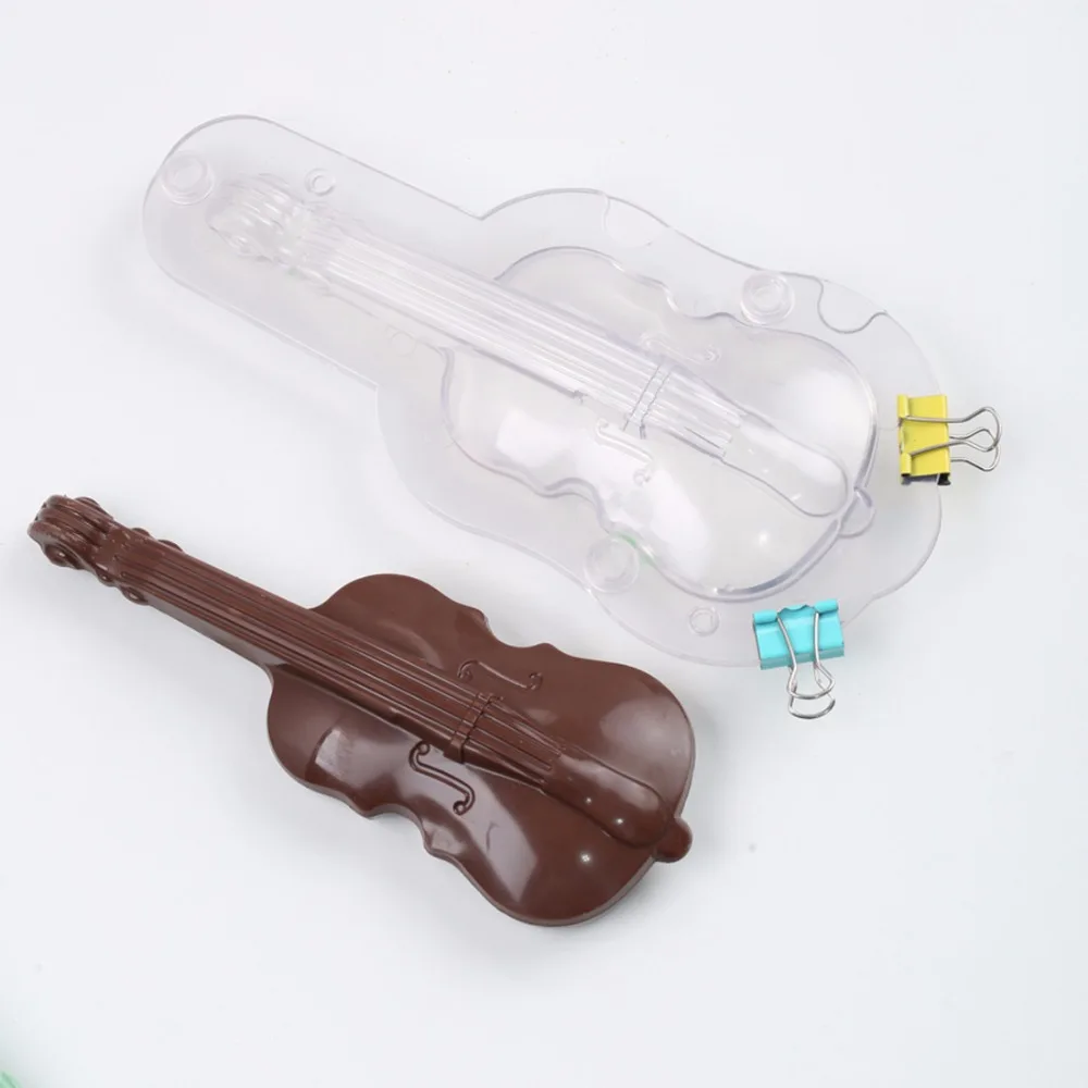 Пищевая пластиковая шоколадная форма для скрипки маленькая 3D скрипки|chocolate molds