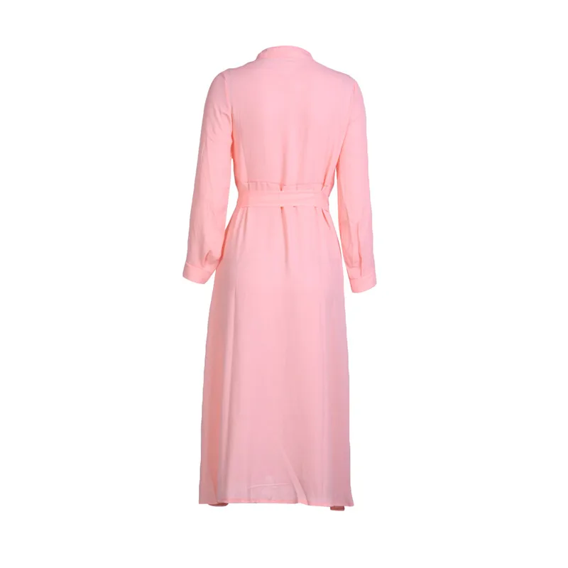 Large Sizes Ladies Long Dress New Sexy Soild Bohemian Sleeves Loose Dresses Women's Fashionable Buttons Vestido Hot Selling | Женская