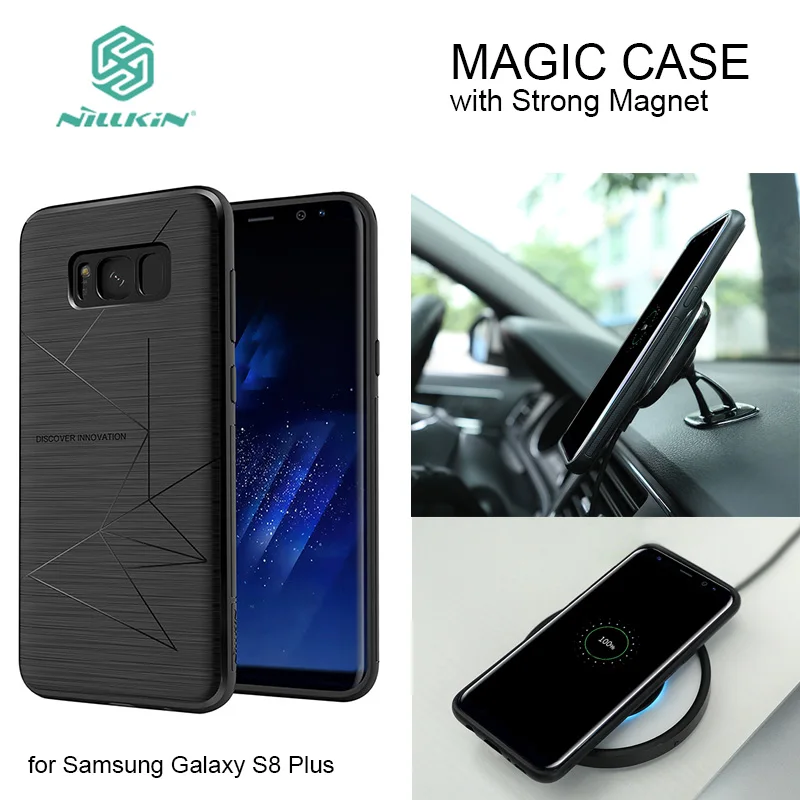 Для Samsung Galaxy S8 Plus Nillkin Magic чехол подходит автомобильный держатель Магнитный Роскошные Nature TPU Телефонные чехлы