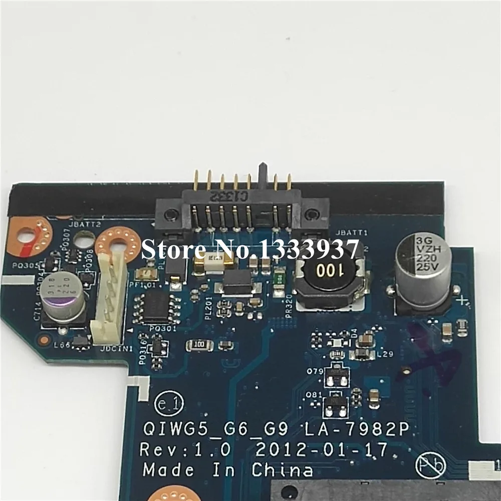 LA-7982P Высококачественная материнская плата для ноутбука lenovo G580 N580 P580 протестированная материнская плата 11S0001175 QIWG5_G6_G9
