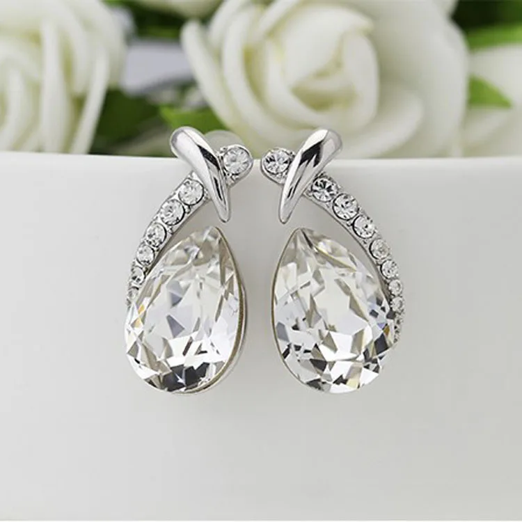 Женские серьги-гвоздики с серебряным покрытием свадебные аксессуары | Украшения