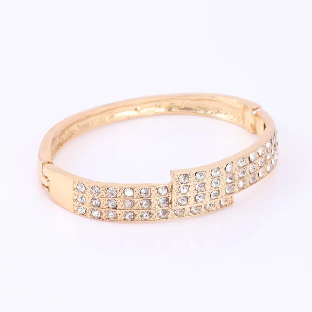 Кристалл золотой цвет ожерелье серьги браслет кольцо красота африканские