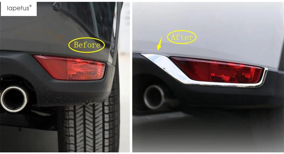 

Lapetus Accessories Fit For Mazda CX-5 CX5 2017 - 2021 ABS Rear Tailgate Lights Lamp Eyelid Eyebrow Decoration Cover Trim 2 Pcs