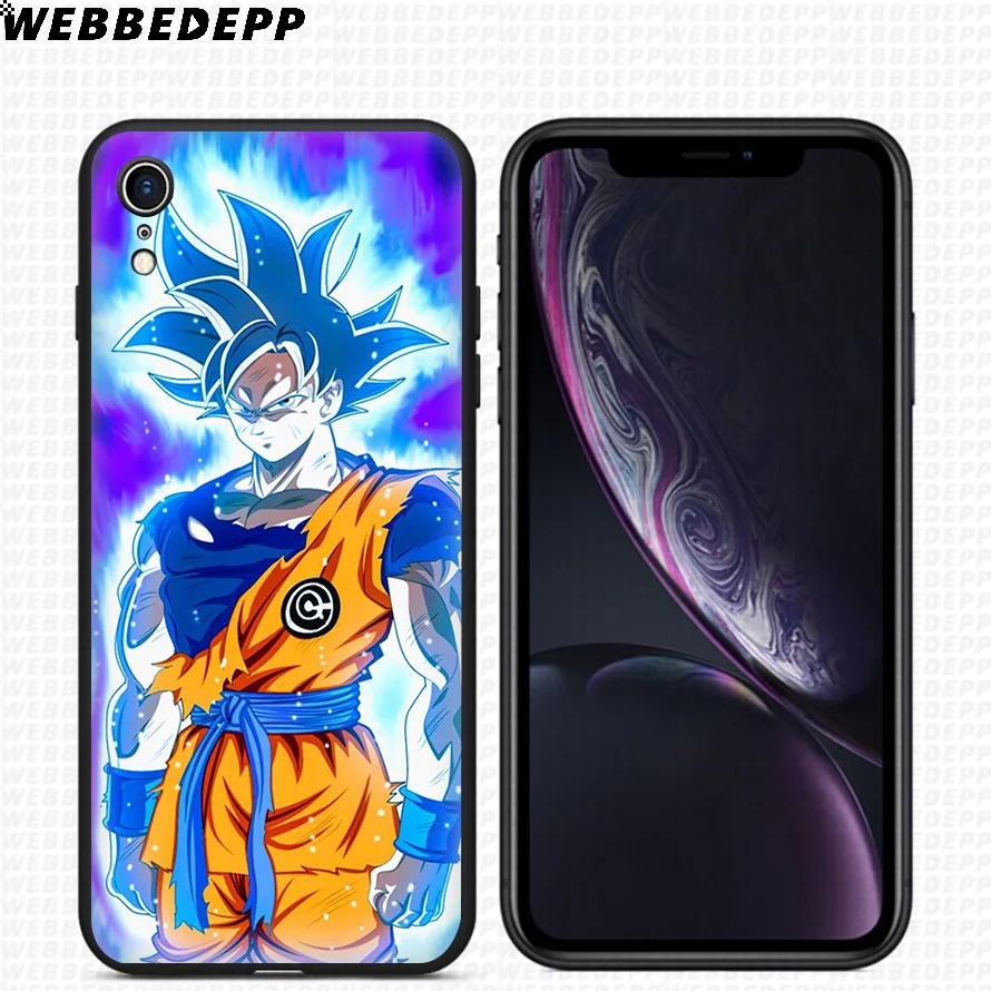 WEBBEDEPP Dragon Ball Z Goku супер мягкий силиконовый чехол для iPhone 11 Pro Xr Xs Max X или 10 8 7 6 6S Plus 5 5S