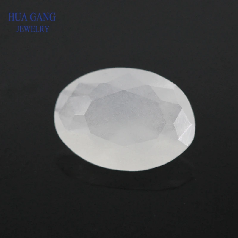 

2x3~13x18mm White Translucen Color Oval Shape Loose Glass Beads Synthetic Gems For Jewelry Wholesale Free Shipping