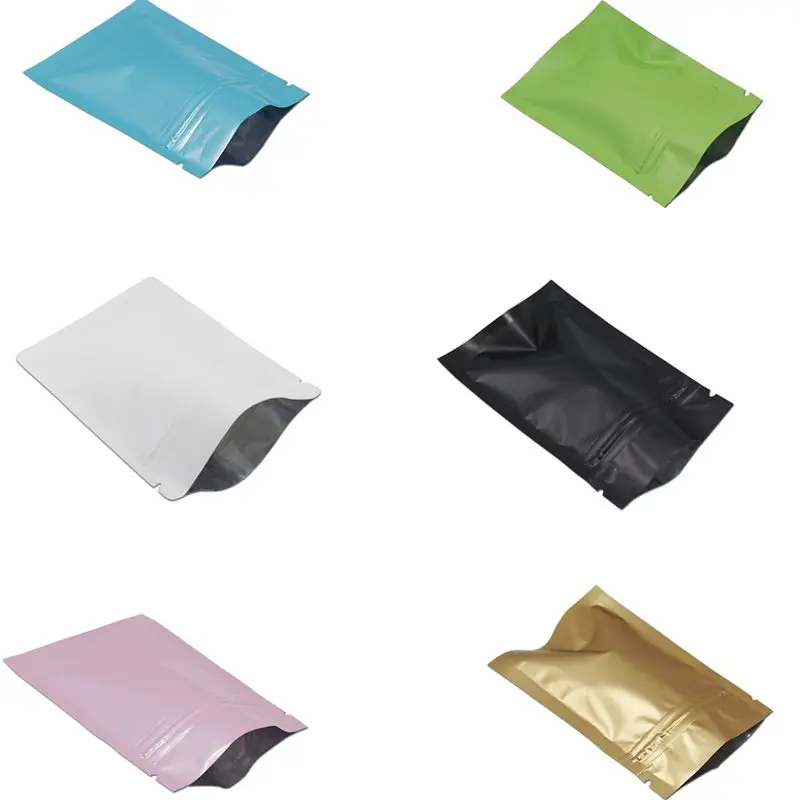 

100Pcs/Lot 10x15cm Self Seal Zipper Bags Colorful Aluminum Foil Packaging Bag Snacks Sugar Candy Storage Bags Wedding Decoration