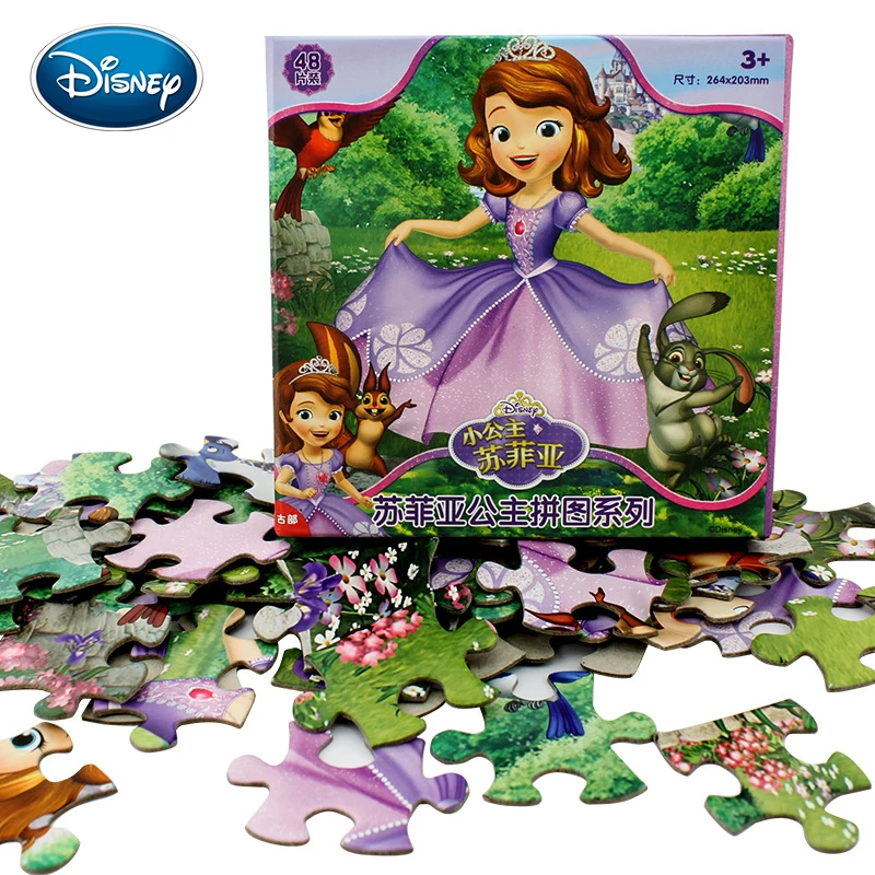 Disney Детский пазл игрушки 48 штук в штучной упаковке с принцессой Софией для