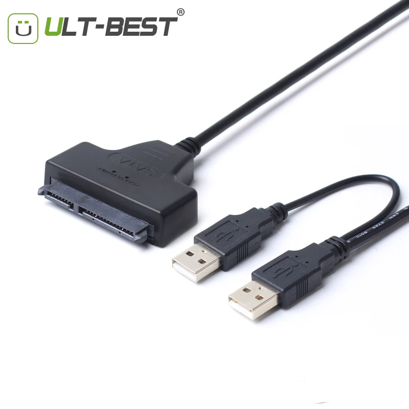 Кабель-конвертер USB 2 0 в SATA 22pin адаптер Кабели внешний жесткий диск для 5-дюймового