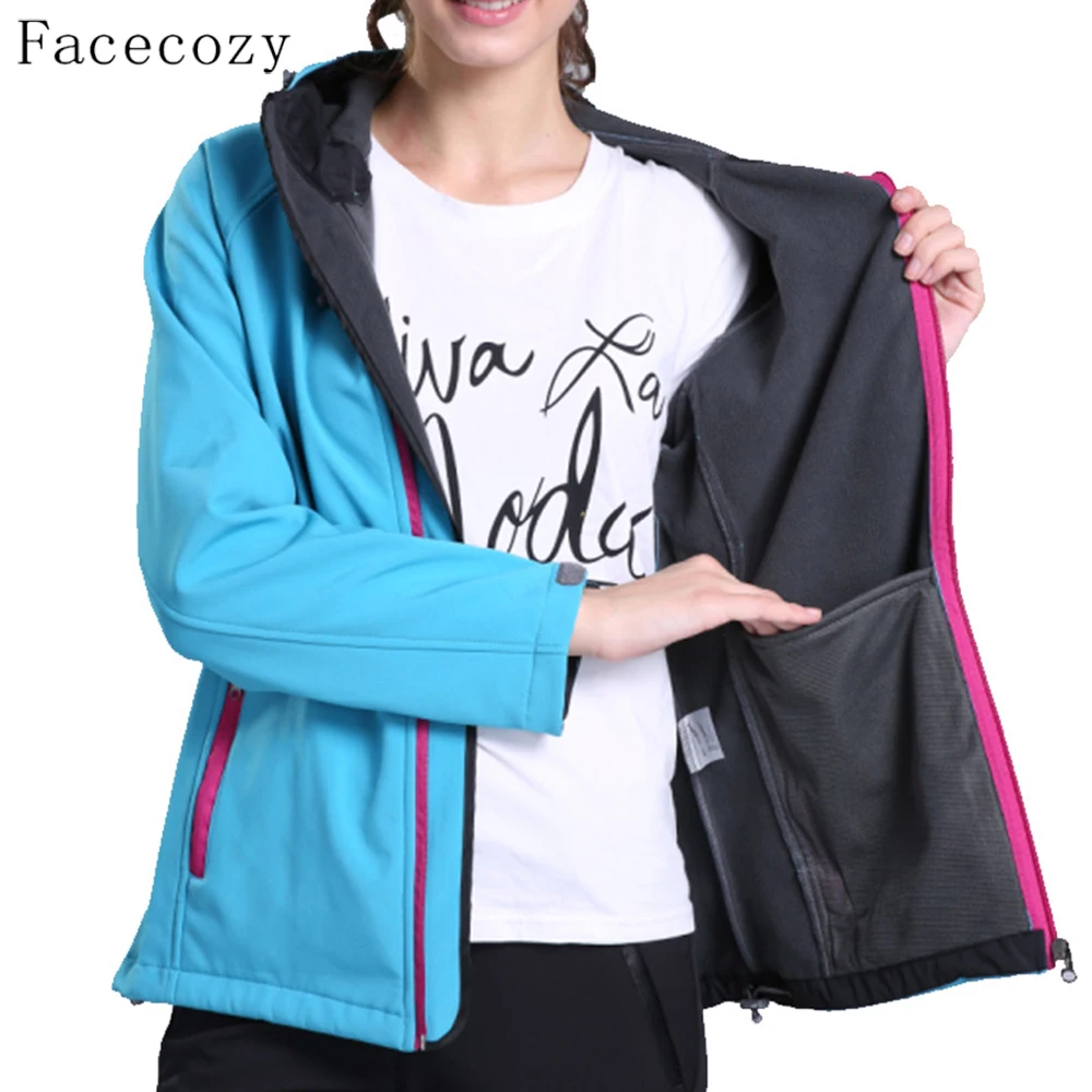 Куртка Facecozy Мужская и женская осенняя зимняя Спортивная флисовая с защитой от