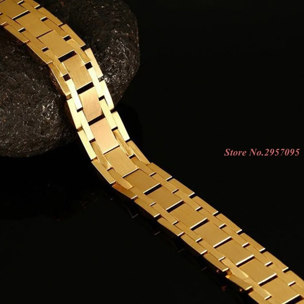 Fate love 17mm Wide Mens Bracelet Gold-color Chunky Chain Bracelets Bangles Stainless Steel Male Jewelry Wholesale |