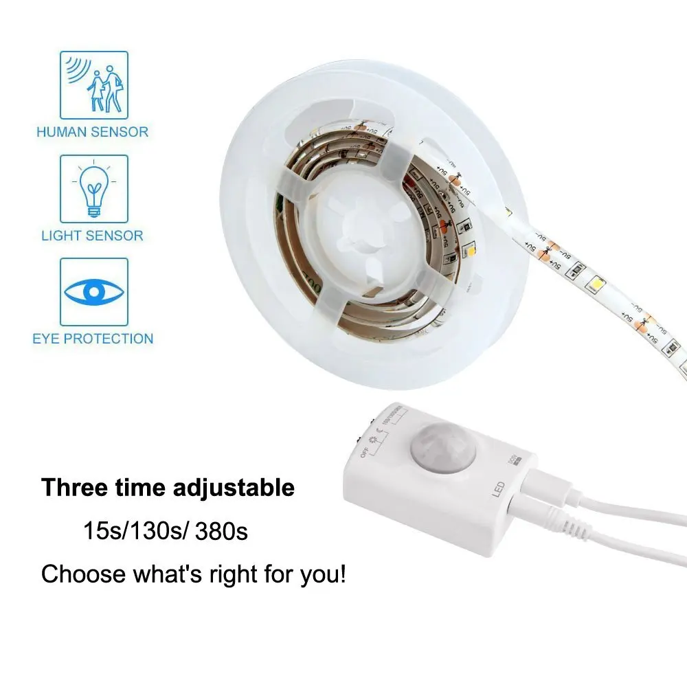 Wrumava USB датчик движения светодиодная лента комплект перезаряжаемая