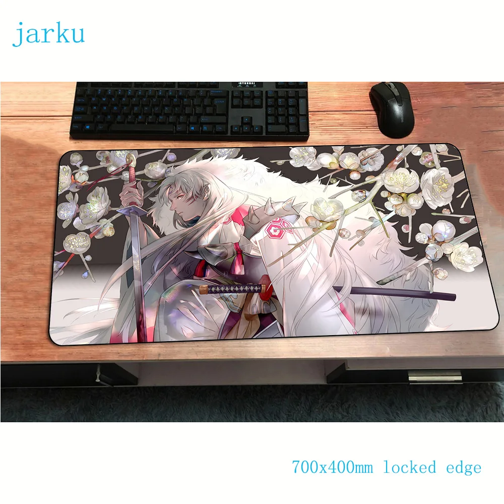 Игровой коврик для мыши inuyasha подарок геймеров 700x400x2 мм ноутбука большой