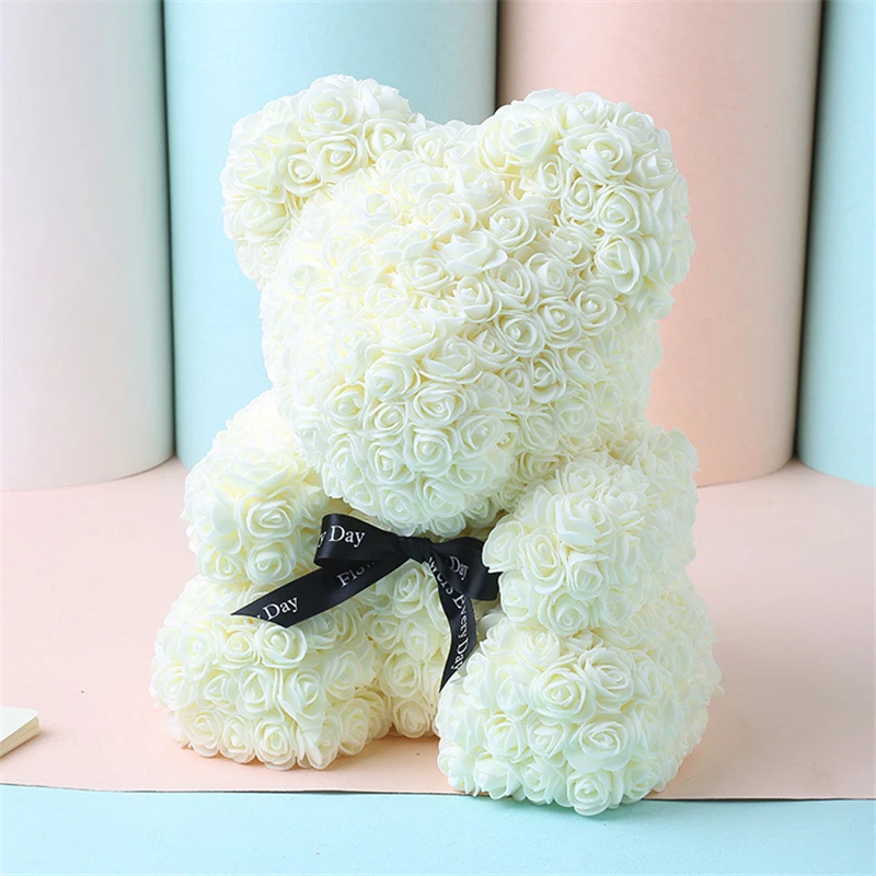 Valentines Romantice Artificial Rose Bear/Dog/Rabbit PE Gift For Wedding Party Creative DIY Valentine Doll on. Валентиновый Романтичный искусственный медведь/собака/кролик из розовых лепестков PE подарок для свадебной вечеринки Творческая самодельная вале