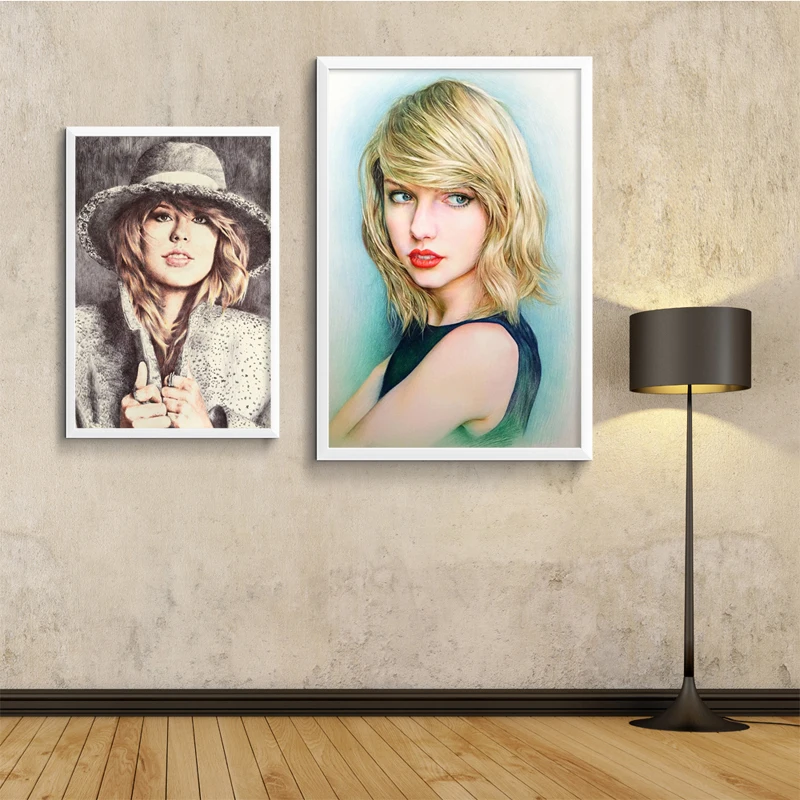Постер NOOG Taylor Swift с ручной росписью постер на стену суперзвезда Картина холсте