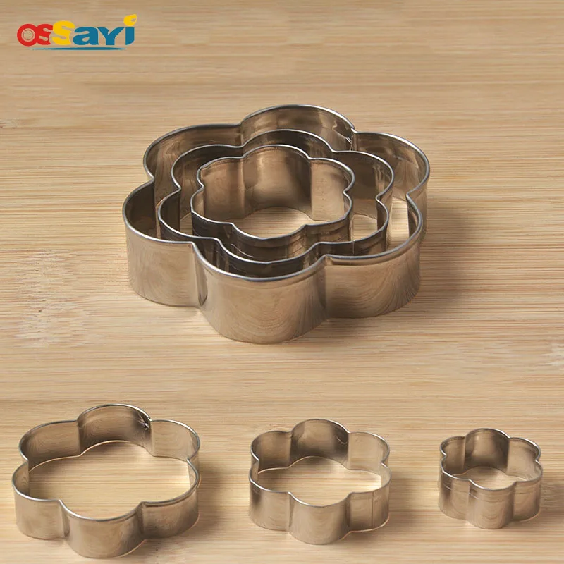 3 шт. формы для печенья DIY форма цветка формы для печенья помадка форма для торта резак инструменты для выпечки и кондитерских изделий из нержавеющей стали формы для выпечки - Цвет: Flower Shape