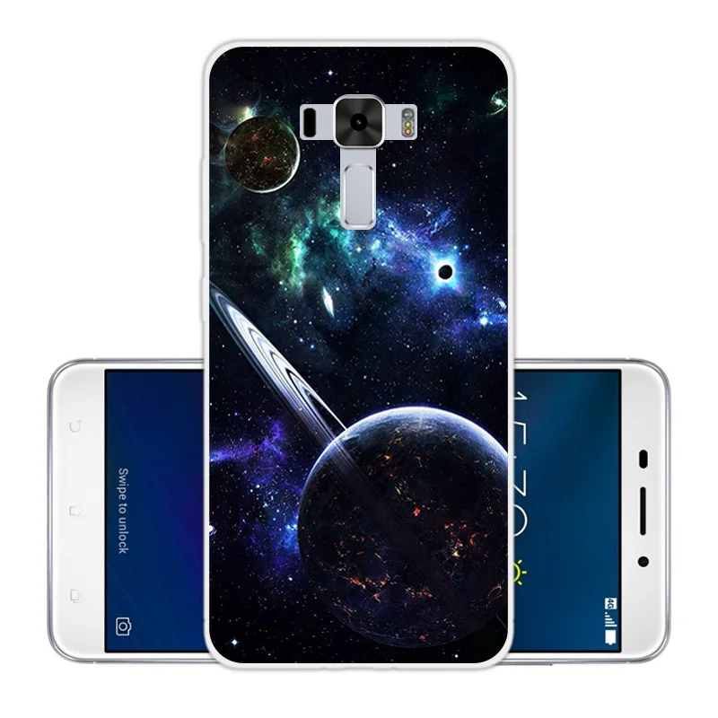 For Asus Zenfone 3 Laser ZC551KL Silicone Nebula Case zenfone3 laser Protective Capa DIY for |
