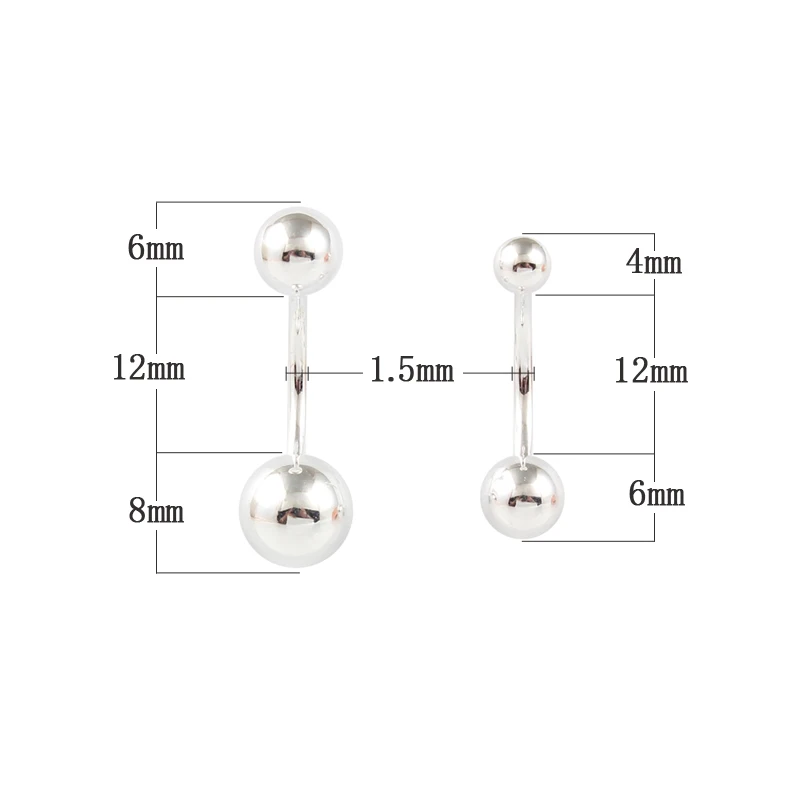 925 sterling silver navel ring body jewelry S925 belly button Pull style piercing 1Pc Sale |