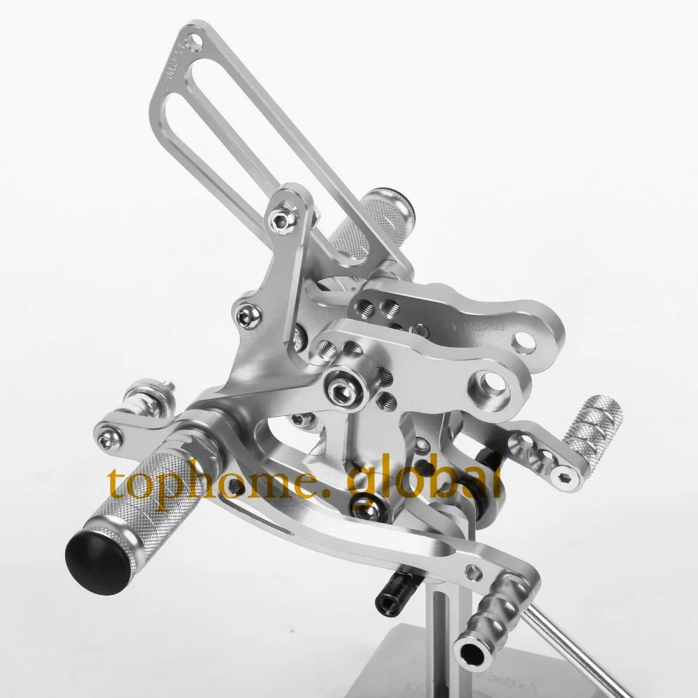 

For HONDA CBR400 NC29 1993 - 1999 CNC Silver Rearsets Foot Pegs Rear Set Footpeg 1994 1995 1996 1997 1998 Motorcycle Parts