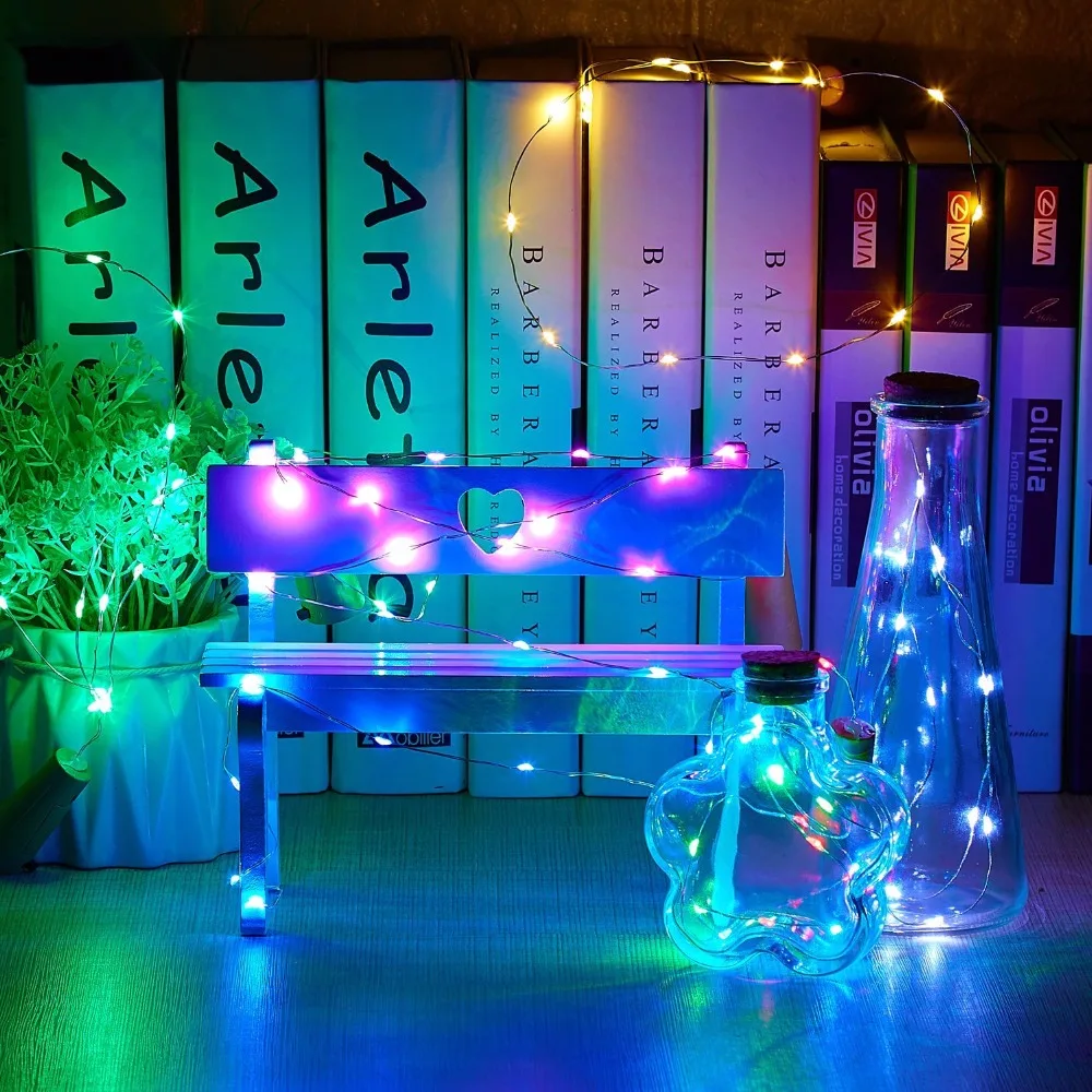 3 шт. бутылка для украшения винная пробковые огни с светодио дный 15 LED s Гибкая
