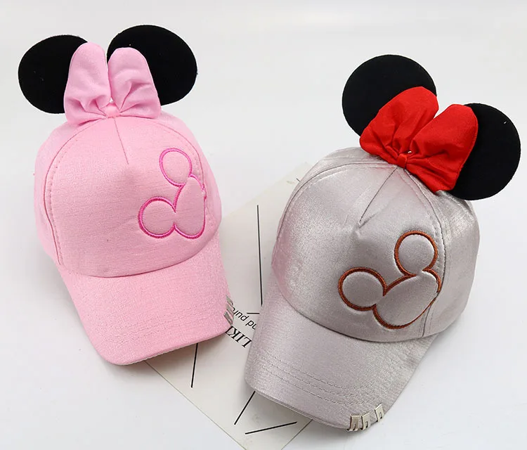 Милая мультяшная Минни Маус новая модная бейсболка детская шапка для мальчиков и