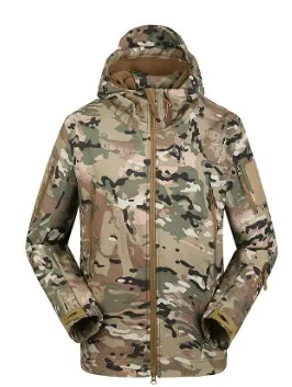 TAD Lurker Shark Soft Shell Военная тактическая куртка Для мужчин Водонепроницаемый теплая куртка-штормовка для девочек камуфляжная куртка с капюшоном армии США ткань - Цвет: cp
