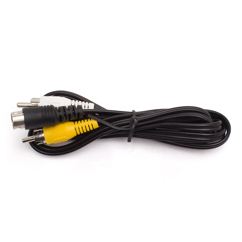 BUKIM черный 3 Pin RCA AV ТВ композитный кабель свинцовый шнур для SEGA Mega Drive 2/Genesis 2