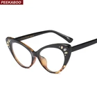 Женские оптические очки со стразами Peekaboo, черные, фиолетовые, розовые, коричневые