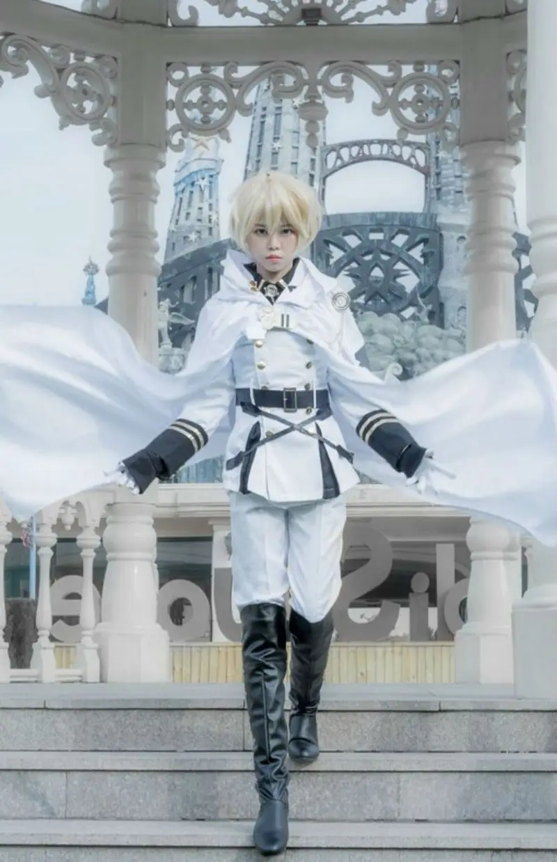 Owari no Seraph Серафим конца Ферид Батори униформа наряд аниме костюмы для косплея Полный комплект: плащ+ топ+ брюки+ ремень+ Талия+ перчатки