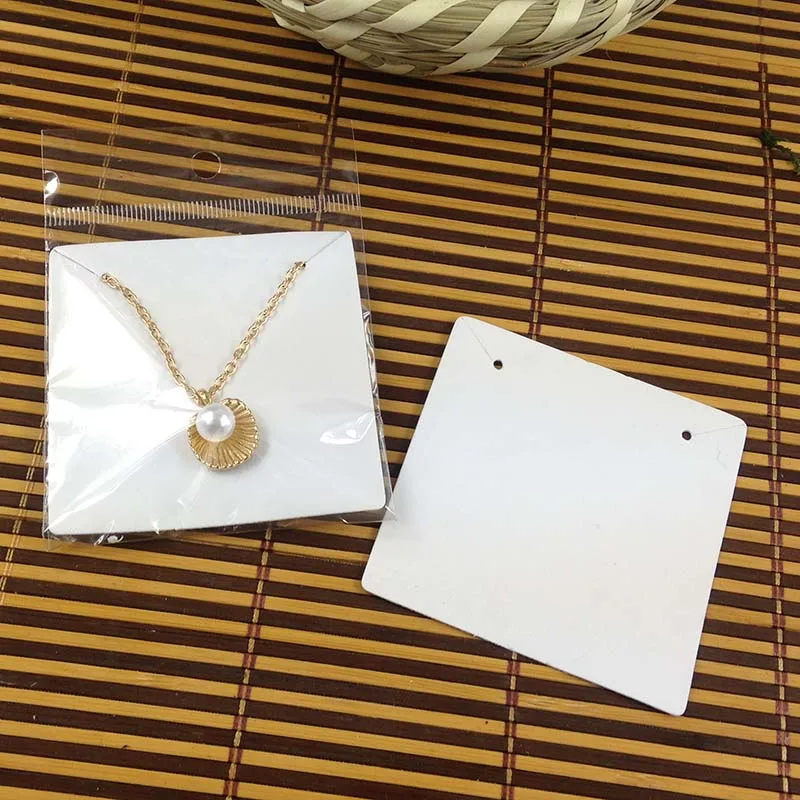 Горячая белая 6 5x6 5 см Крафт подвесная карточка для ожерелья 1 лот = 100 карт + opp