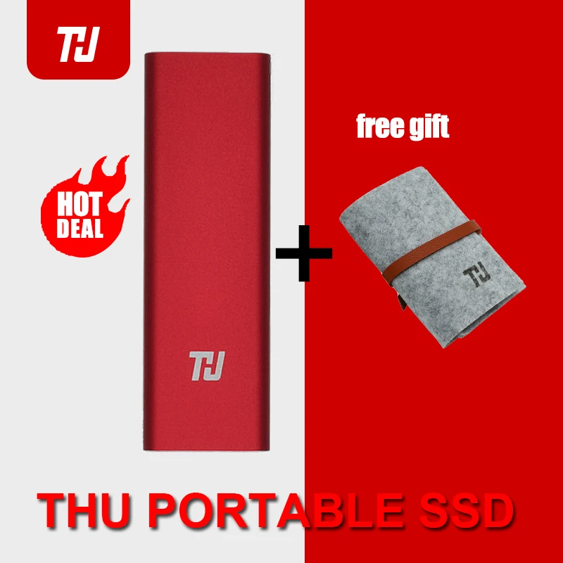 THU Мини Жесткий диск SSD Внешний твердотельный накопитель 1 ТБ 128 ГБ переносной 256 512