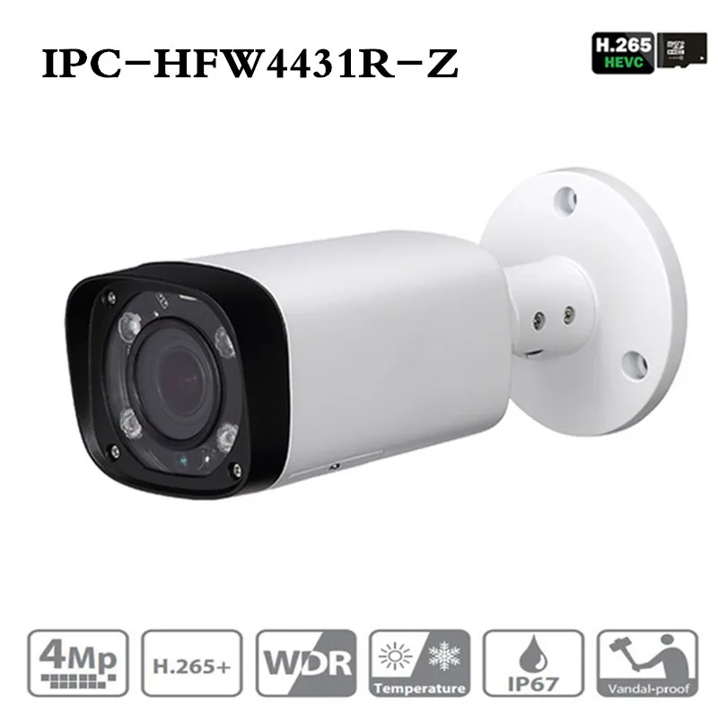 Dahua IPC-HFW4431R-Z 4 МП камера ночного видения 80 м ИК с объективом 2,7~ 12 мм VF с моторизованным зумом автоматическая фокусировка Пуля IP камера видеонаблюдения POE