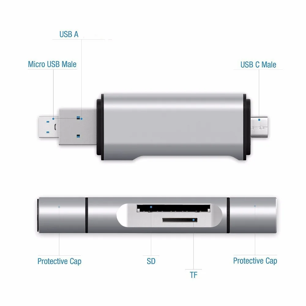 USB-адаптер Neoteck 3-в-1 со штекером USB Type-C Micro USB-порт 2 0 | Электроника