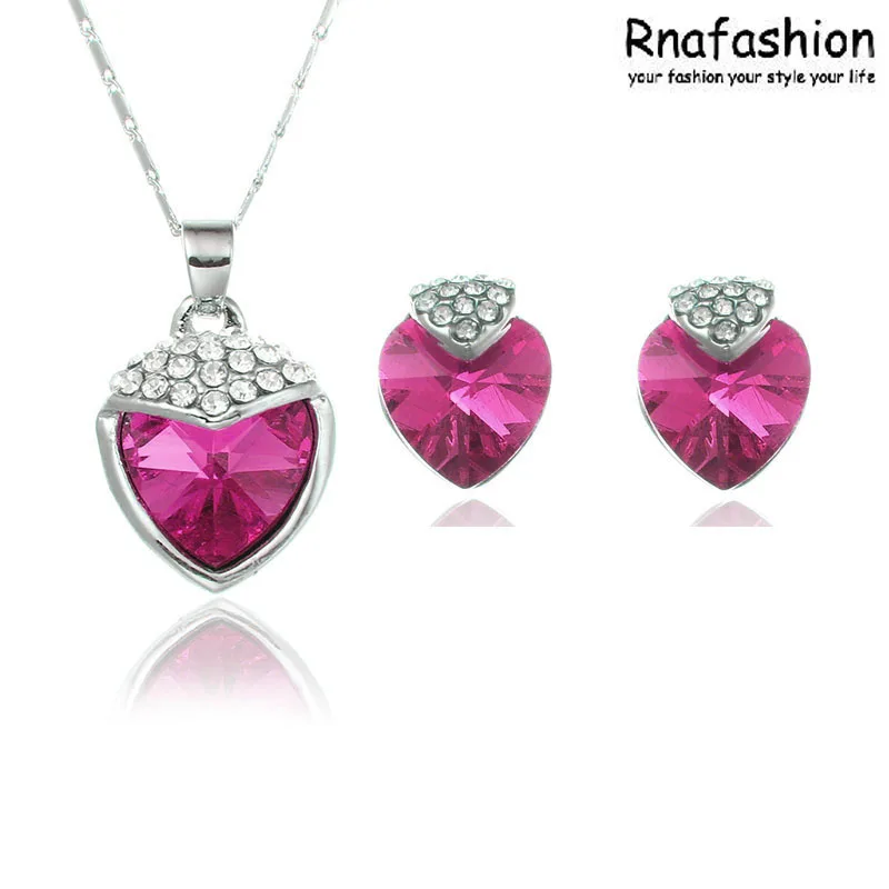 Комплект из колье и серёг с австрийскими кристаллами|jewellery fashion|wedding jewelry setsfashion set |