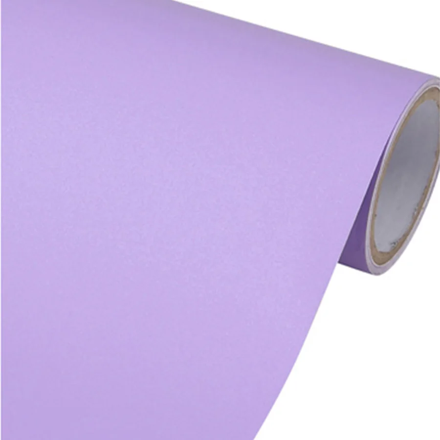 Light purple 60 см* 3 м сплошной матовый винил самоклеющиеся обои DIY Водонепроницаемый Наклейки на стены для декора дома Плёнки Гостиная Кухня двери плакат - Цвет: Light purple