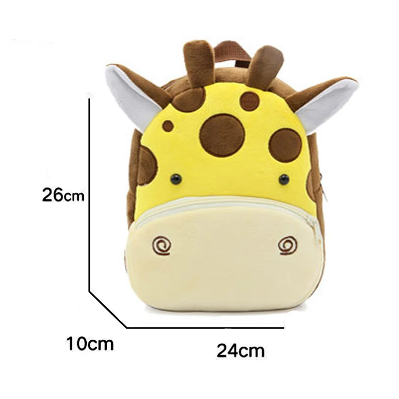 Новинка 2019 плюшевые детские рюкзаки с 3D рисунком животных для маленьких девочек