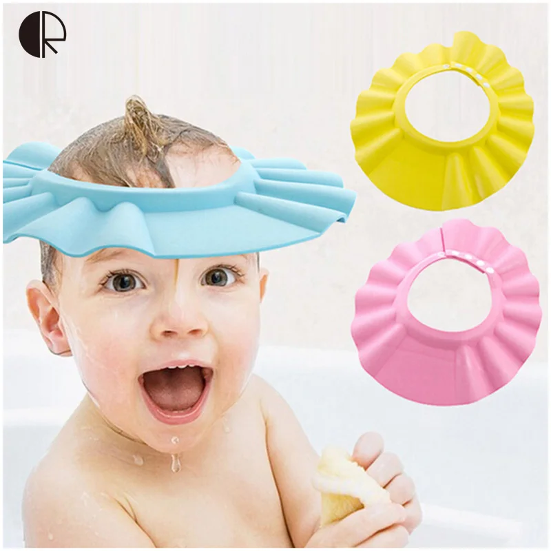Для маленьких детей мягкий шампунь ванной душ Кепки шапка пены eva Регулируемый