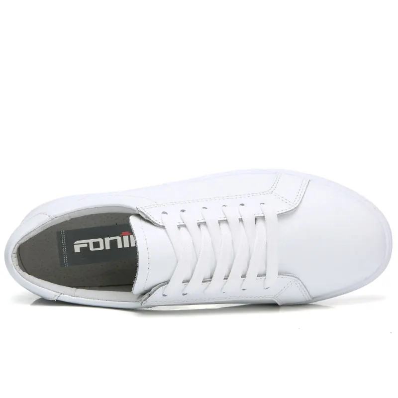 FONIRRA Spring Split Leather Cross Tied Withe Sneaker Women Shoes Black Flat Casual Genuine 113 | Обувь