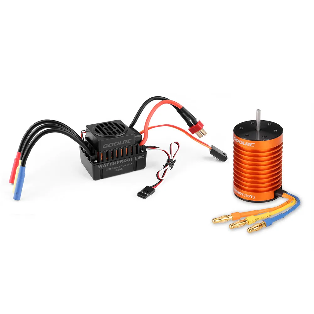 Набор двигатель RC автомобиль 1:10 Запчасти 3650 3660 F540 3500KV 3100KV 3300KV 3800KV 3900KV 4300KV 4370KV бесщеточный мотор 45A 60A ESC - Цвет: F540 3930KV 45A ESC