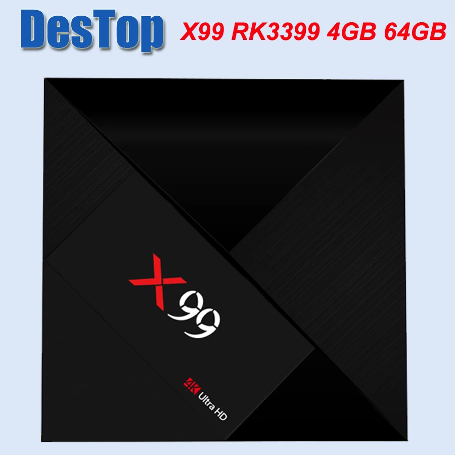 R ТВ приставка X99 RK3399 4 Гб 64 Гб Смарт Android 7,1 ТВ приставка 2,4G/5G Wifi H.265 4K 3 шт