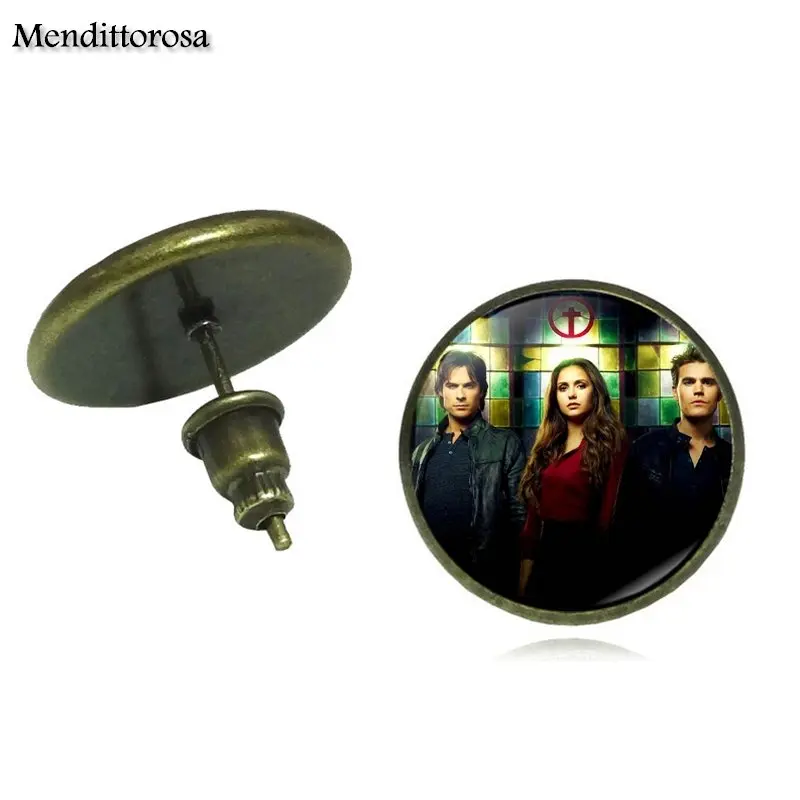 Модные женские серьги гвоздики Mendittorosa с бронзовым/серебряным/золотым зажимом
